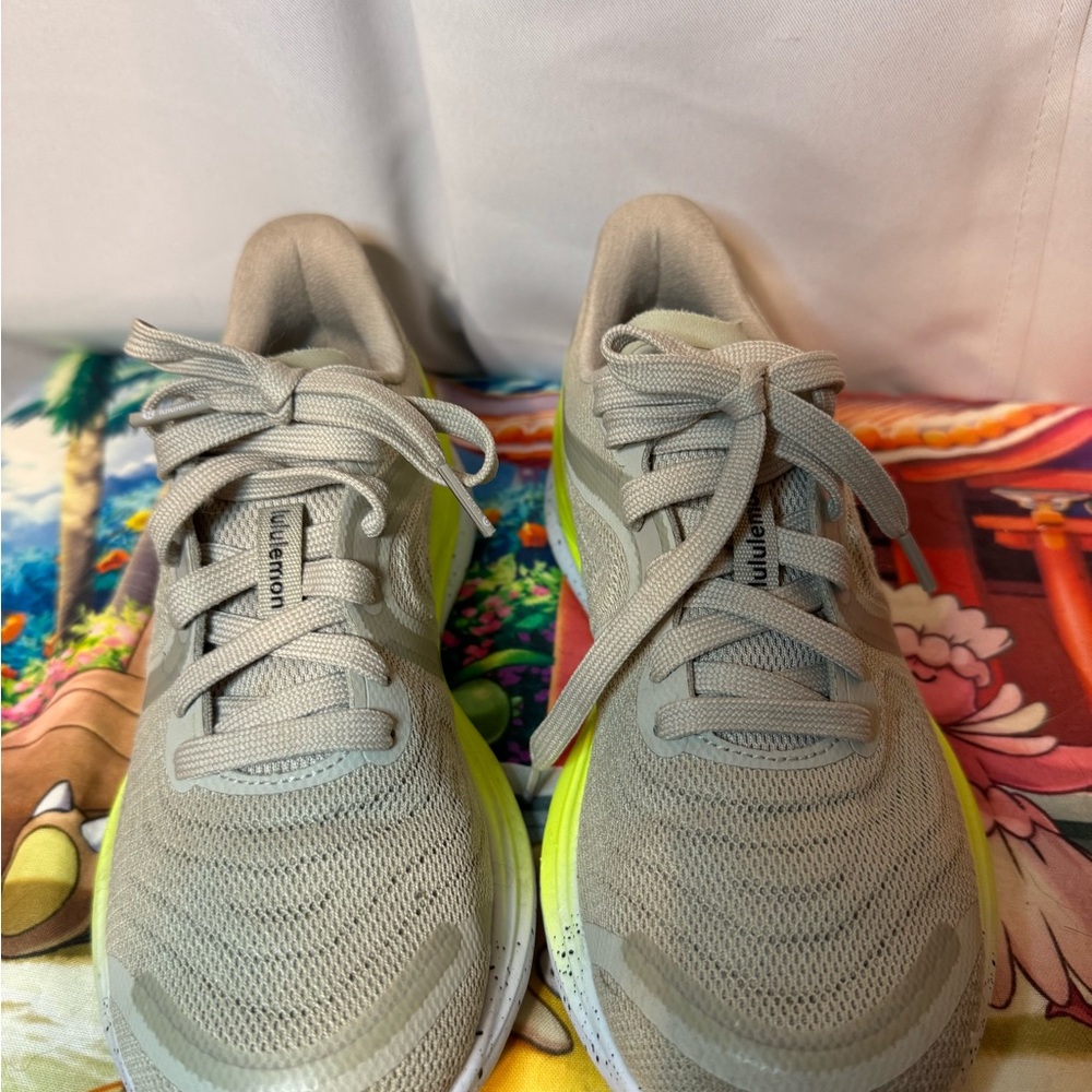 Lululemon Gray and Yellow Running Shoes